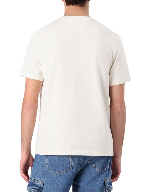 T-shirt avorio in cotone Tommy Hilfiger | MW0MW39843Z00